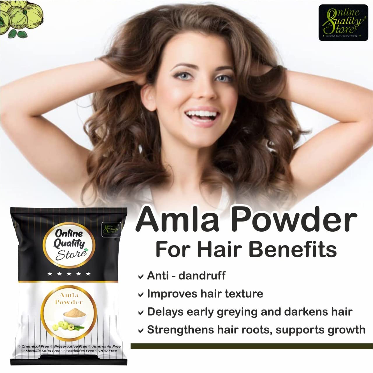 Buy Vegan bit Amla Powder for Eating & Hair Care, Indian Gooseberry Powder-  (2X100gm) Online at Best Prices in India - JioMart.