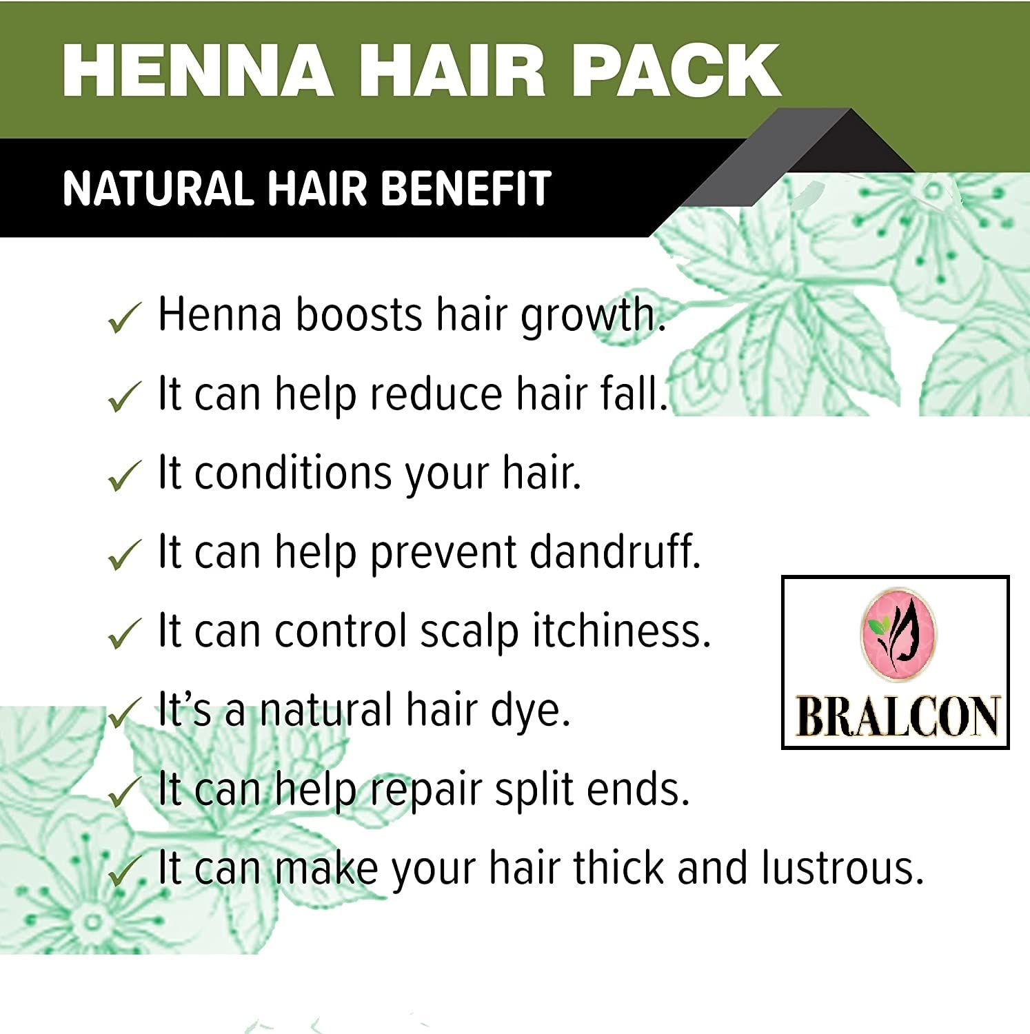 BRALCON Organic Henna Powder, Indigo Powder Combo - 200g(100g x 2 Pack) -  Online Quality Store Official Website