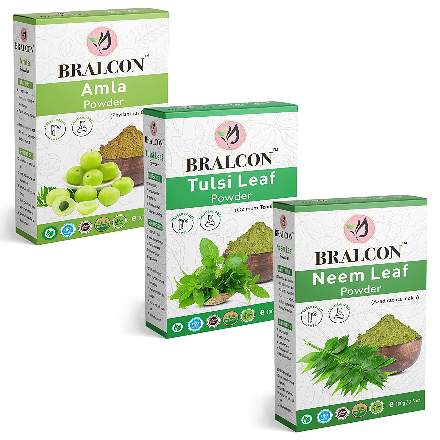 BRALCON Amla Tulsi Leaf Neem Leaves Powder 300g Online